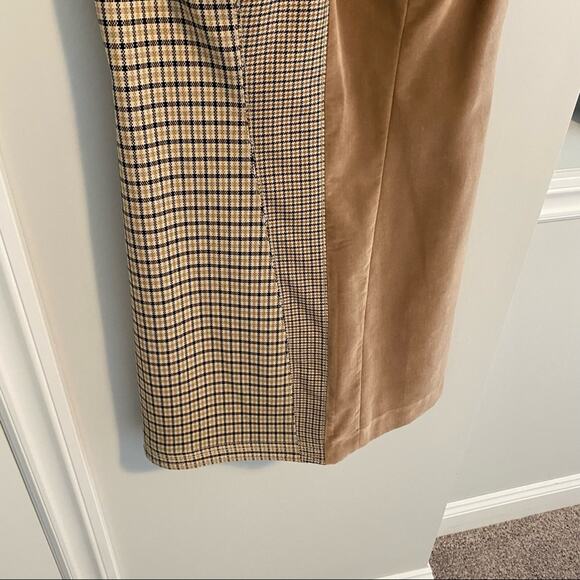 Stella McCartney Brown Plaid Velvet Bustier Mini Dress 42 Small - Picture 15 of 16